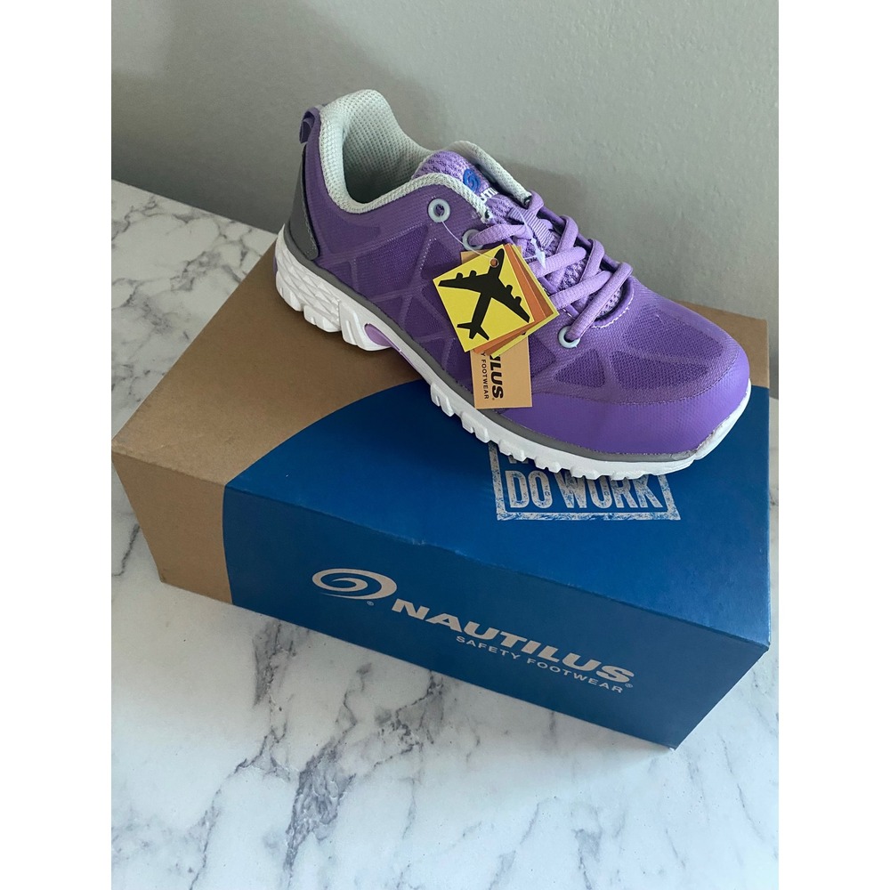 Nautilus N1071 Spark EH Purple Carbon Safety Toe Work Shoes Womens 6 Medium